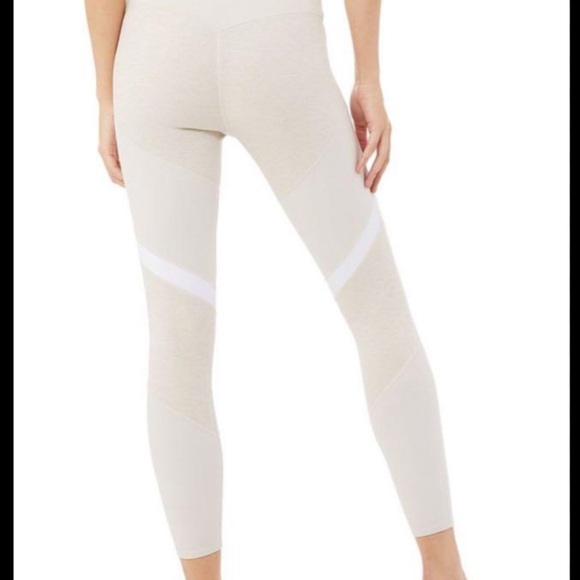 Alo Yoga 7/8 High Waist Alosoft Sheila Legging Bone Cream Size Small - Picture 1 of 6